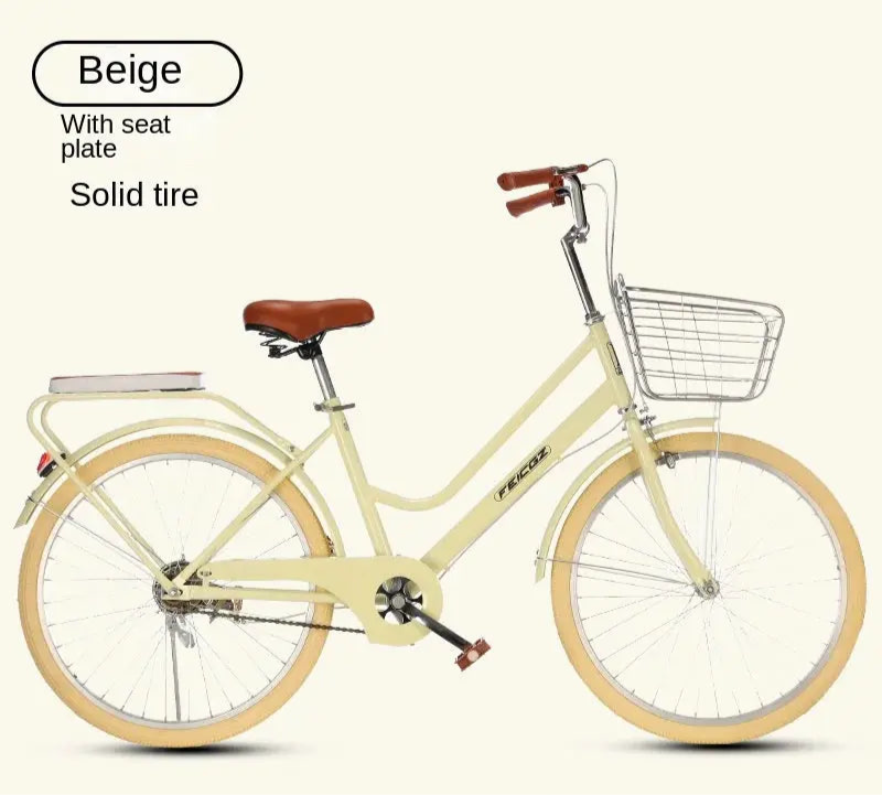 Vélo Femmes Vintage 24-26 Pouces Ville - Balade Urbaine Rétro Élégant Soldes-ShopOnline