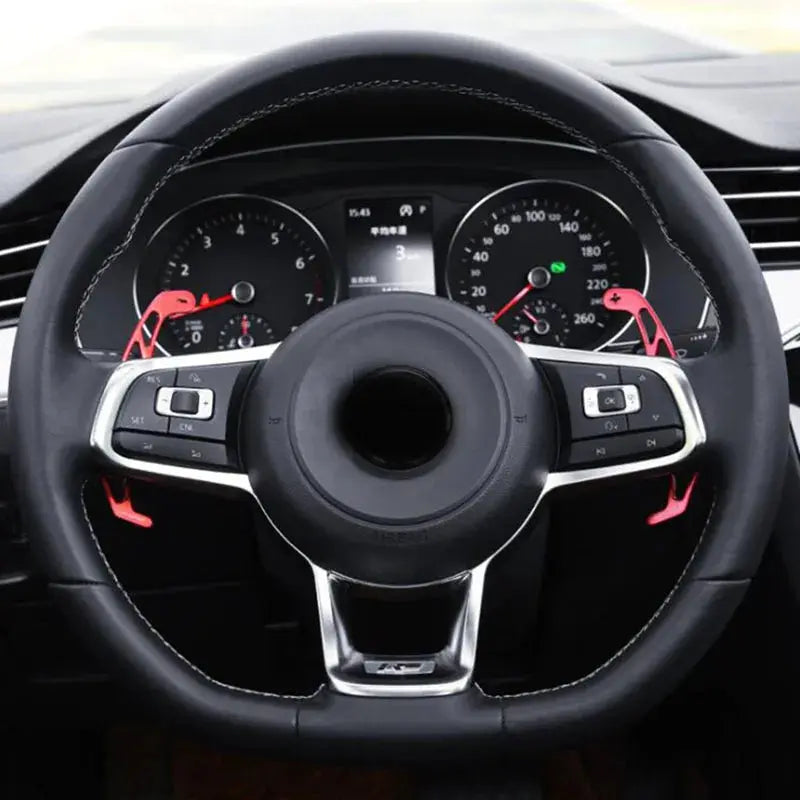 Accessoire Passe de rapport boîte auto /Palettes aux volants universelle pour volant de voiture adaptable sur VW GOLF GTI /R /GTD /GTE /MK7 /7 POLO GTI /Scirocco /Tiguan Rline /PASSAT /T-ROC à Prix Discount - Soldes-ShopOnline