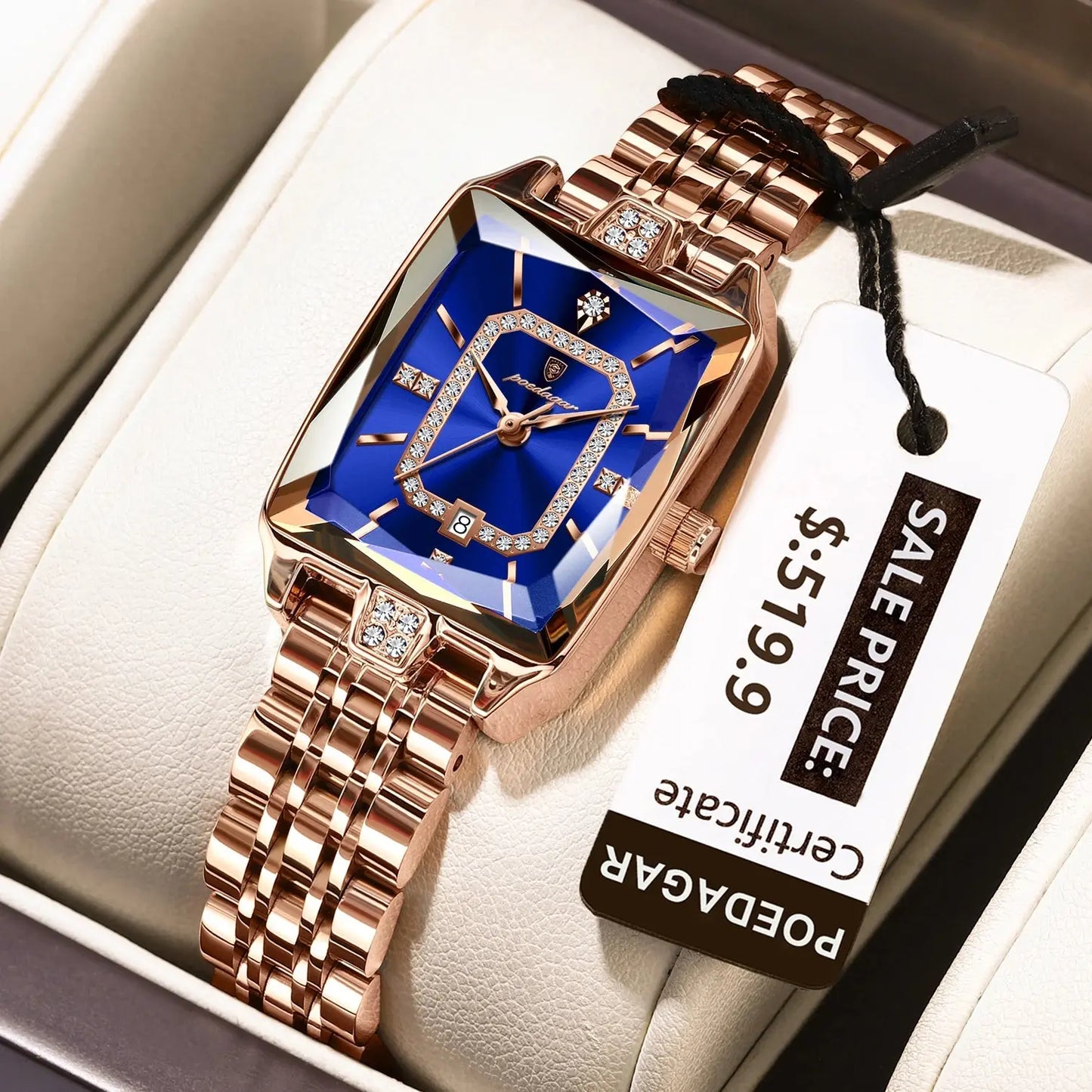 POEDAGAR Montres de Luxe Femme élégantes Classes Chics Filles Or idée de Cadeau à Prix Discount - Soldes-ShopOnline
