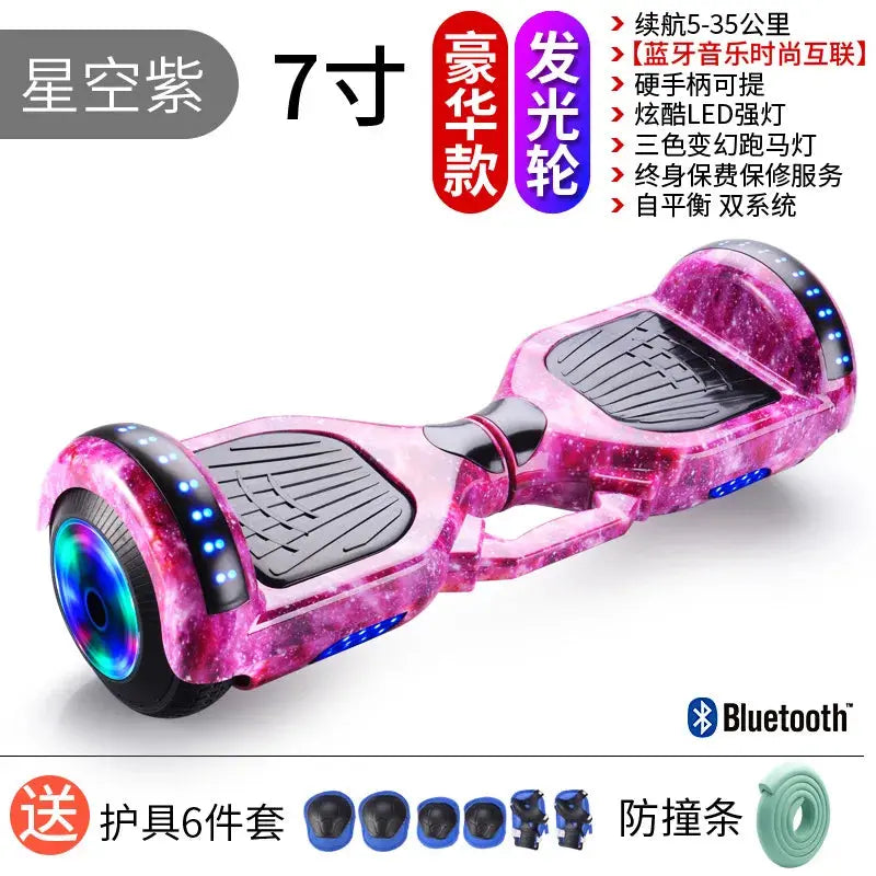 Hoverboard auto-équilibrant de 7 pouces avec Bluetooth et lumières colorées Scooter auto-équilibrant pour enfants - Soldes-ShopOnline
