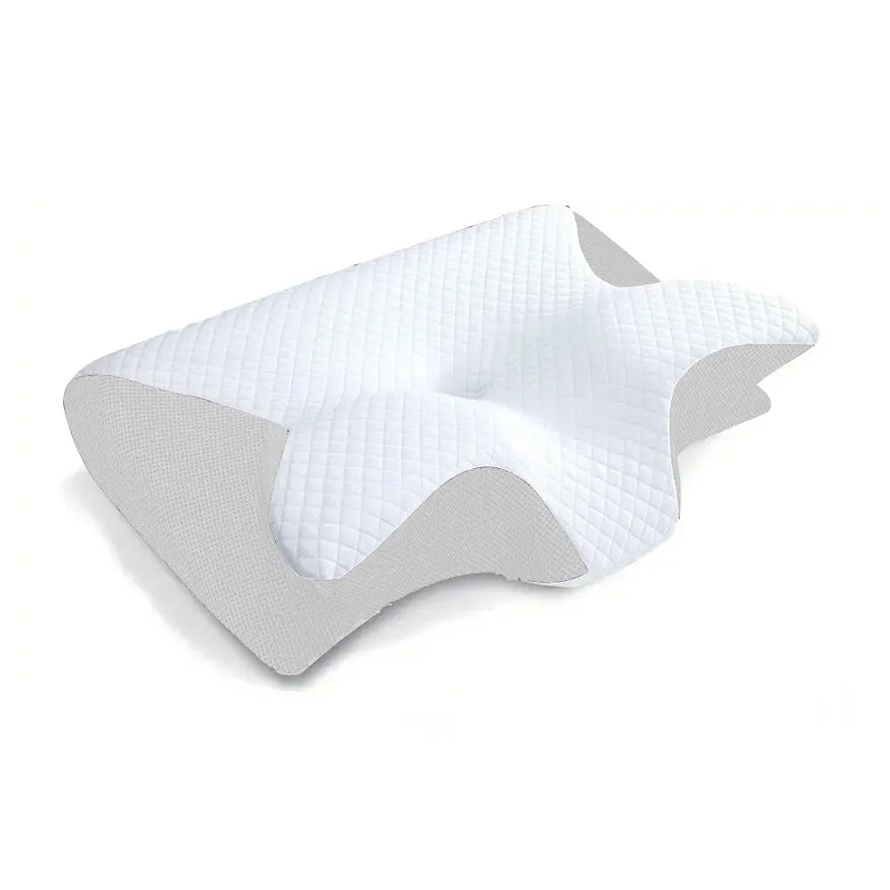 1pc Oreiller cervical en mousse à mémoire de forme, oreiller orthopédique ergonomique 2 en 1 pour les douleurs au cou, oreillers de soutien profilés, oreiller de cou Femmes/Hommes - Soldes-ShopOnline