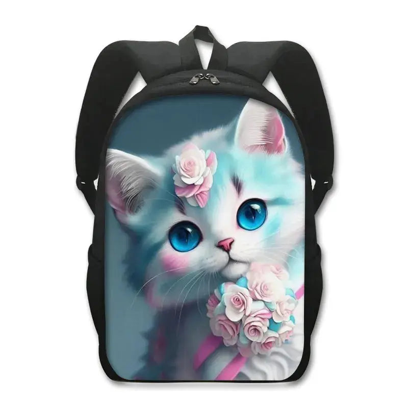 Sac à dos de chat mignon Chat persan/siamois Sacs d'école pour enfants pour adolescents Sacs à dos pour ordinateur portable de chat britannique écossais Sac à dos de livre de chaton - Soldes-ShopOnline