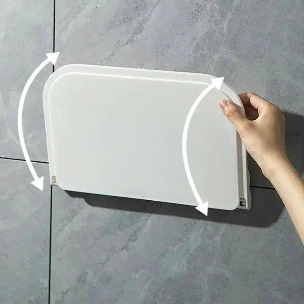 Étagère murale pliante pour économiser de l'espace Support de rangement pliable Support de téléphone sans perforation Plateau de rangement pour routeur Wifi Organisateur de salle de bain chambre enfants chambre adultes - Soldes-ShopOnline