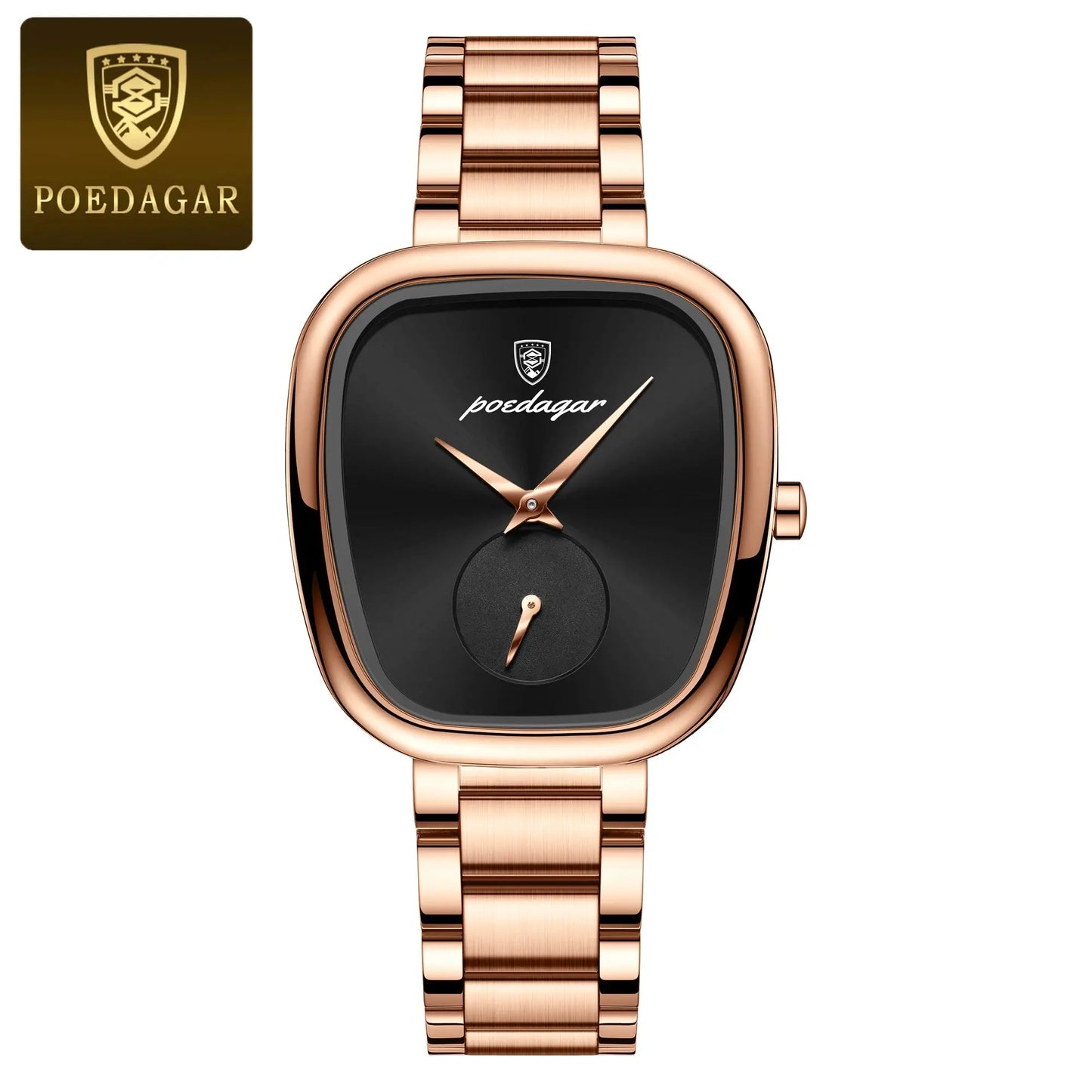 POEDAGAR Montre de luxe pour femme Montre à quartz étanche en acier inoxydable pour dames Montres pour femmes de haute qualité Horloge féminine élégante - Soldes-ShopOnline
