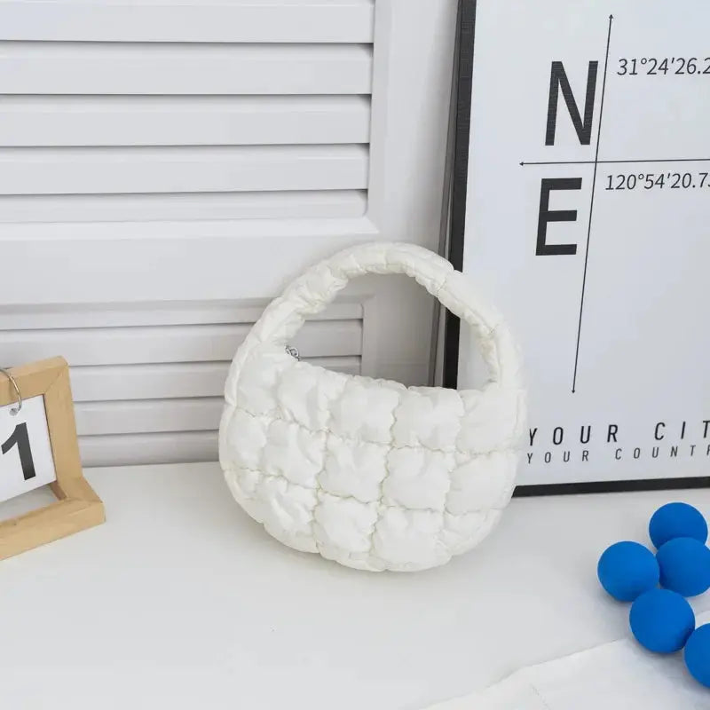 Sacs à bandoulière matelassés à la mode pour femmes Sac à main Mini nuage Sacs plissés Puffer Dumpling Bag Fourre-tout de luxe pour filles - Soldes-ShopOnline