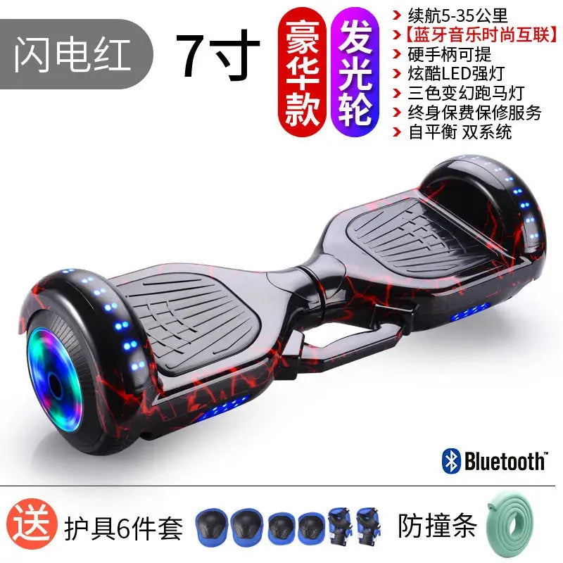 Hoverboard auto-équilibrant de 7 pouces avec Bluetooth et lumières colorées Scooter auto-équilibrant pour enfants - Soldes-ShopOnline