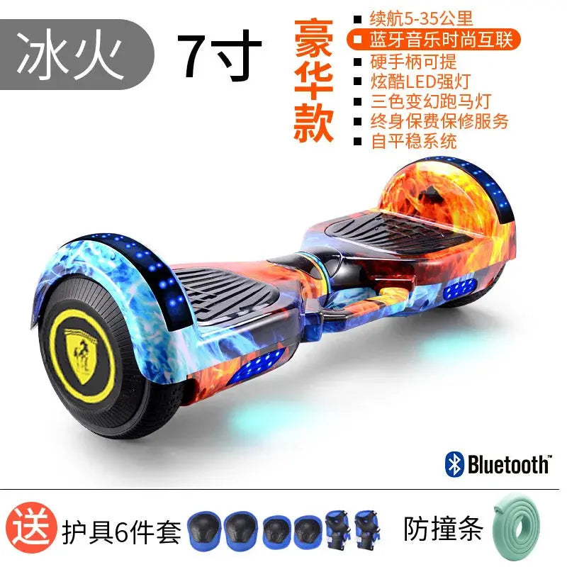 Hoverboard auto-équilibrant de 7 pouces avec Bluetooth et lumières colorées Scooter auto-équilibrant pour enfants - Soldes-ShopOnline