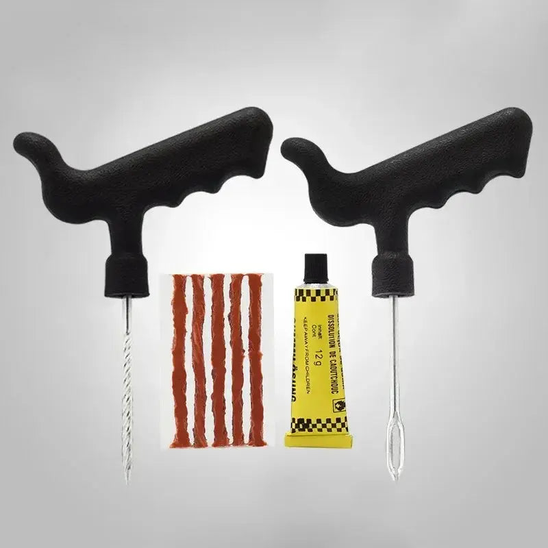 Kit de réparation de pneus sans chambre à air avec bouchons de bande de caoutchouc et outils d'insertion pour voiture moto camion crevé réparation d'urgence mèche pneus Voiture Camion Quad Moto Trottinette Kit de dépannage longue durée à Prix Discount - Soldes-ShopOnline