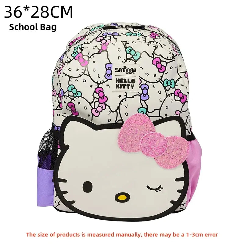 Smiggle Sac à dos Cartable Fille Hello Kitty Cartoon Series Enfants Sac d'école Anime Sac à dos Cadeau étudiant - Soldes-ShopOnline