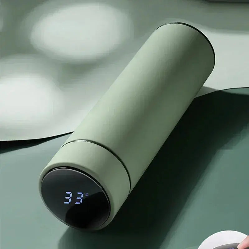 Bouteille thermos en acier inoxydable de 500 ml avec affichage numérique de la température LED Coupe de mesure de la température intelligente Flacon à vide pour Femme / Homme - Soldes-ShopOnline