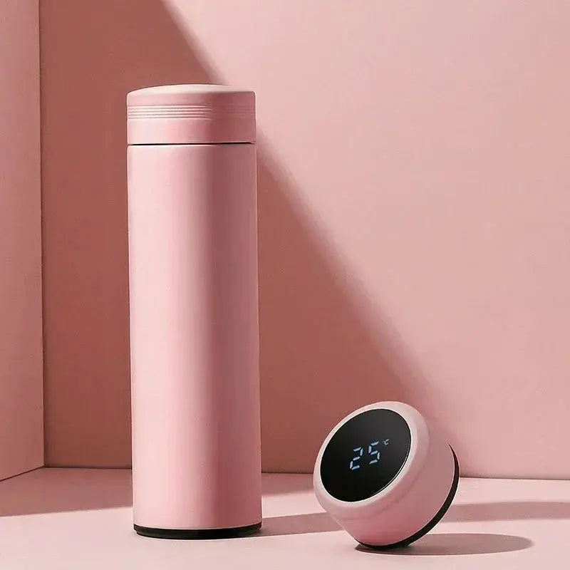 Bouteille thermos en acier inoxydable de 500 ml avec affichage numérique de la température LED Coupe de mesure de la température intelligente Flacon à vide pour Femme / Homme - Soldes-ShopOnline