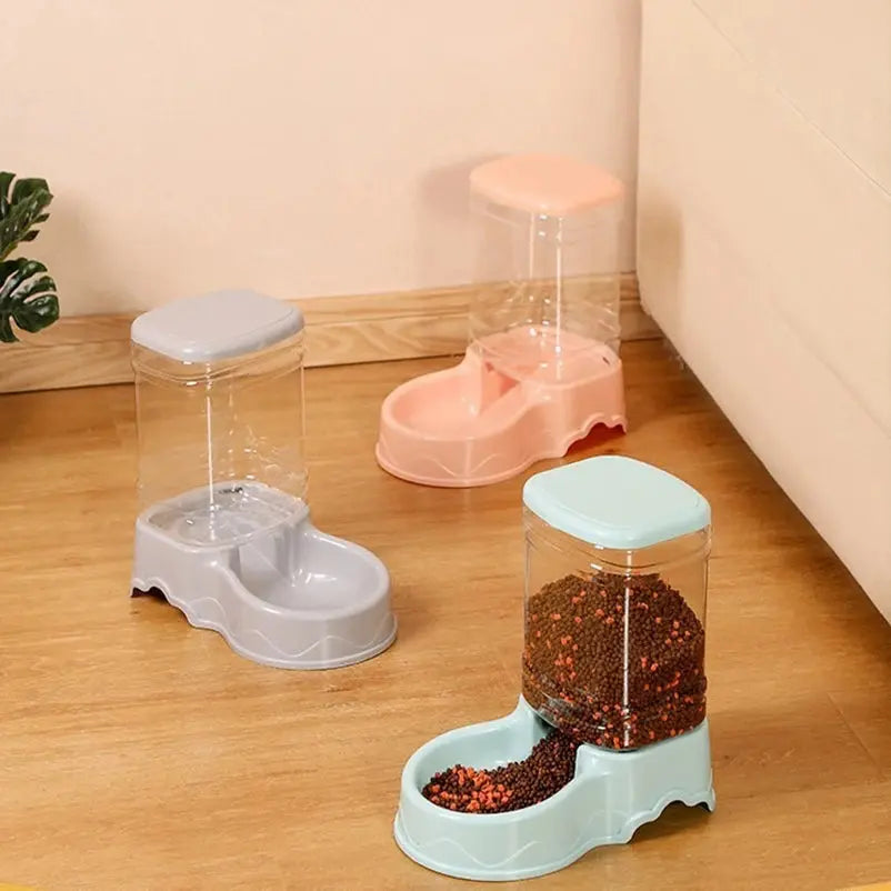 Mangeoire automatique pour animaux de compagnie Bol à boire pour chat Bol pour chat Grande capacité Bol pour chien 3.8L seau de stockage de nourriture combiné Fournitures pour animaux de compagnie - Soldes-ShopOnline