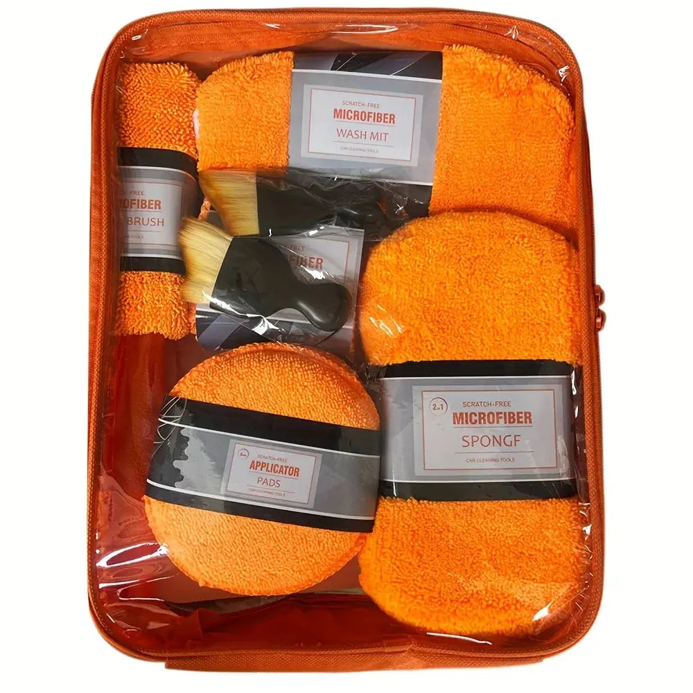11pcs Kit de nettoyage de voiture en microfibre Brosse à pneus Tampons d'élimination des rayures Éponges de détail Nettoyage intérieur Essentiels Outils de nettoyage detailling car à Prix Discount - Soldes-ShopOnline