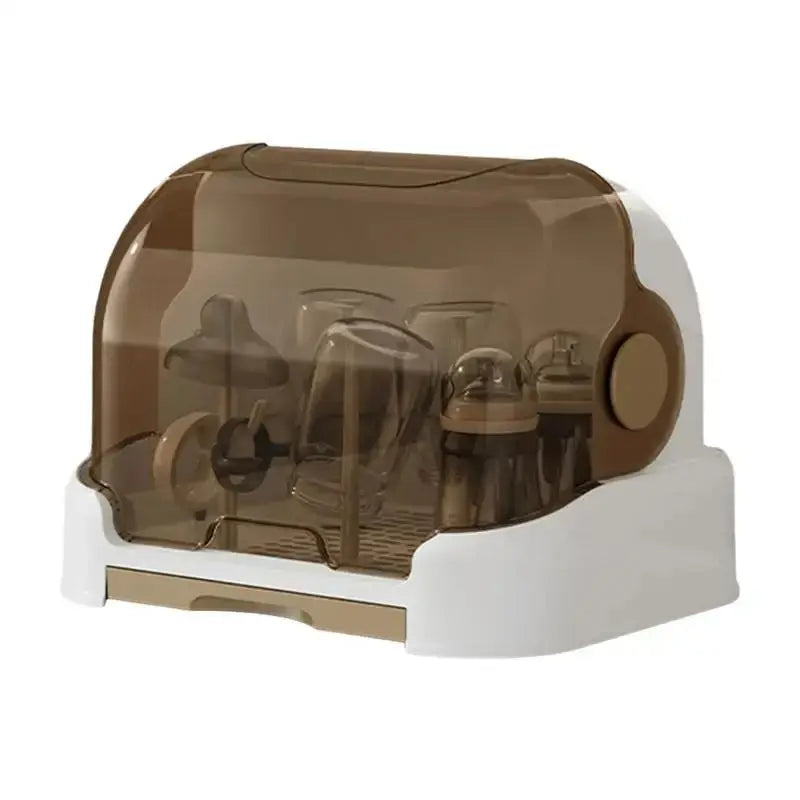 Séchoir et organisateur portable pour biberons - Conteneur de stockage anti-poussière avec bac d'égouttage amovible, accessoire d'alimentation hygiénique pour Bébé - Soldes-ShopOnline