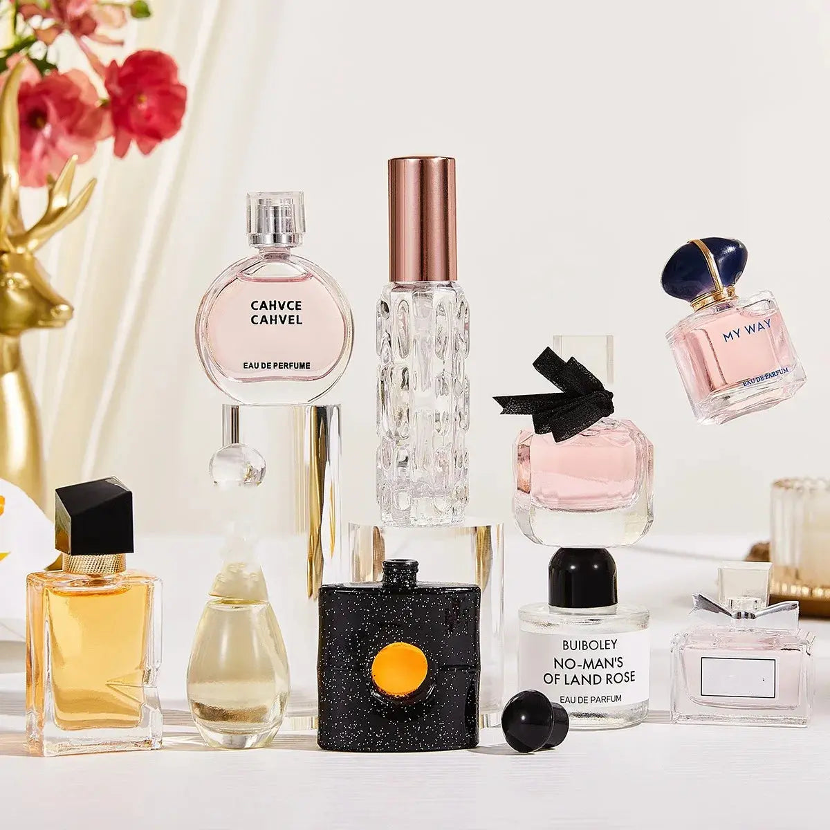Mini boîte 8 pièces Cadeau de parfum pour femmes Durable Woody Floral Cologne Hommes Phéromones Parfum Compact Portable Parfum idée de cadeau à offrir Fille/Femme - Soldes-ShopOnline