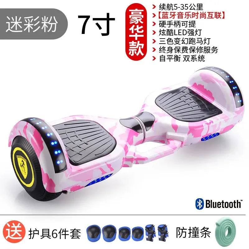 Hoverboard auto-équilibrant de 7 pouces avec Bluetooth et lumières colorées Scooter auto-équilibrant pour enfants - Soldes-ShopOnline