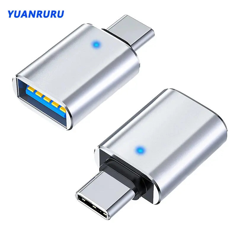 Adaptateur de type C vers USB 3.0 Charge en métal Lumière de lecture de fichier de transmission de données stable pour Iphone Macbook Xiaomi Samsung Connector Android Apple - Soldes-ShopOnline