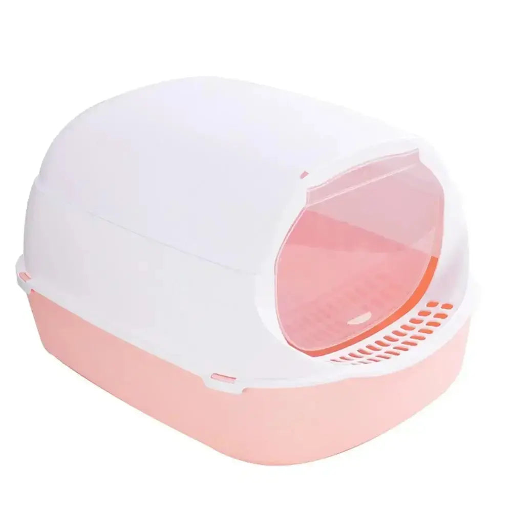 Kitty Sandbox Boîte à Litière pour Chat Semi-fermé Plateau pour Chat anti-éclaboussures Toilettes pour chats Nettoyage Bassin Fournitures Toilette pour animaux de compagnie Plateau pour chaton Casserole - Soldes-ShopOnline