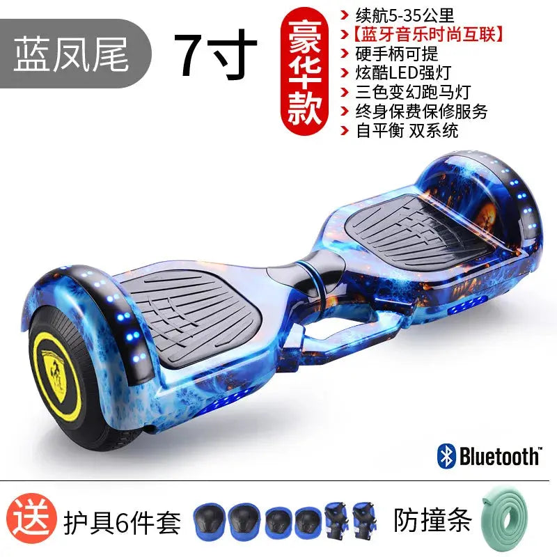 Hoverboard auto-équilibrant de 7 pouces avec Bluetooth et lumières colorées Scooter auto-équilibrant pour enfants - Soldes-ShopOnline