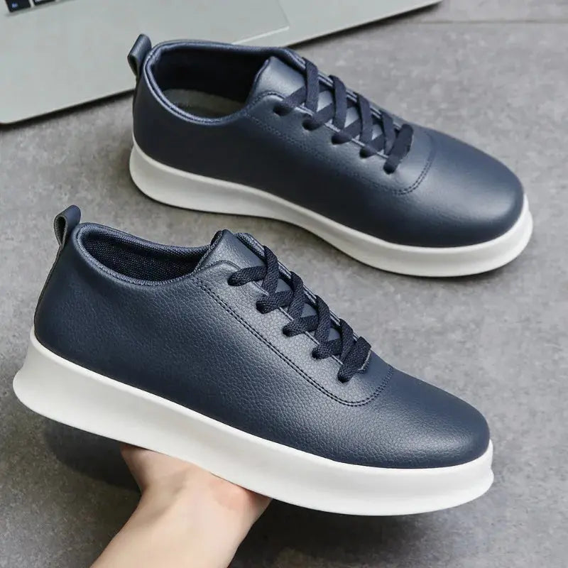 Nouvelles chaussures décontractées en cuir pour hommes Fashion Sneaker Classic street pour hommes Chaussures vulcanisées - Soldes-ShopOnline