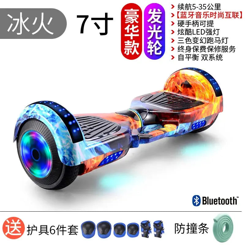Hoverboard auto-équilibrant de 7 pouces avec Bluetooth et lumières colorées Scooter auto-équilibrant pour enfants - Soldes-ShopOnline