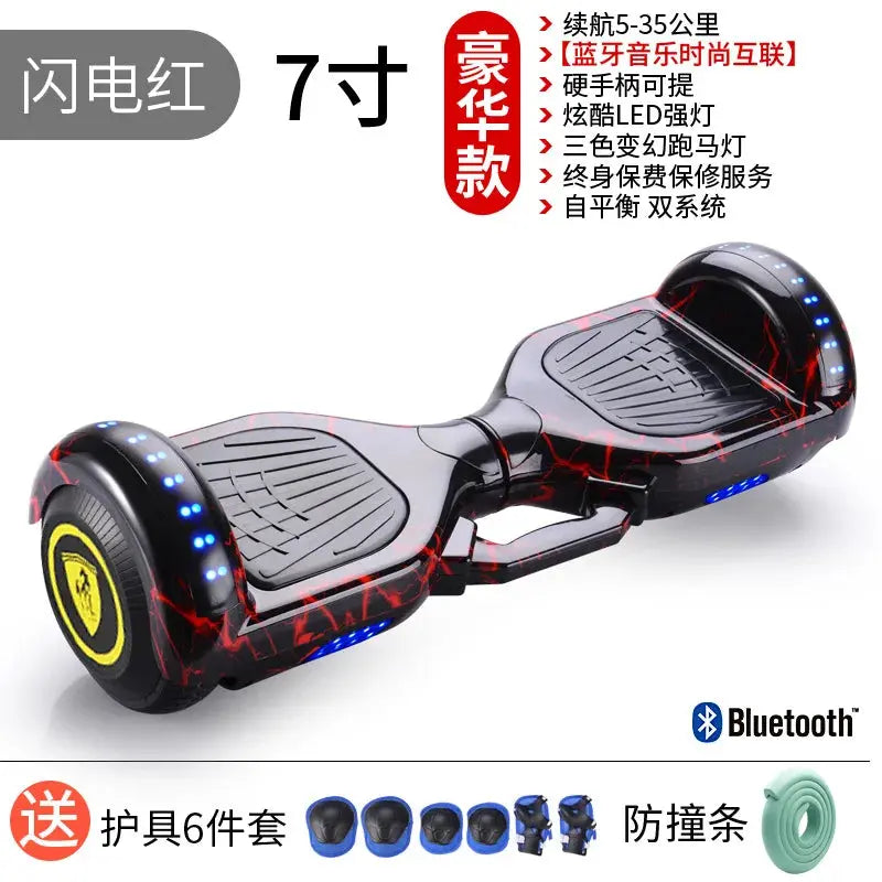 Hoverboard auto-équilibrant de 7 pouces avec Bluetooth et lumières colorées Scooter auto-équilibrant pour enfants - Soldes-ShopOnline