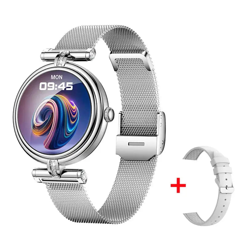 Montre intelligente pour femmes AK62 Femmes Bluetooth appel Custom Dial Steel Wristwatch Smartband Fitness Sports Tracker Smartwatches Pour Filles / Femmes à Prix Discount - Soldes-ShopOnline