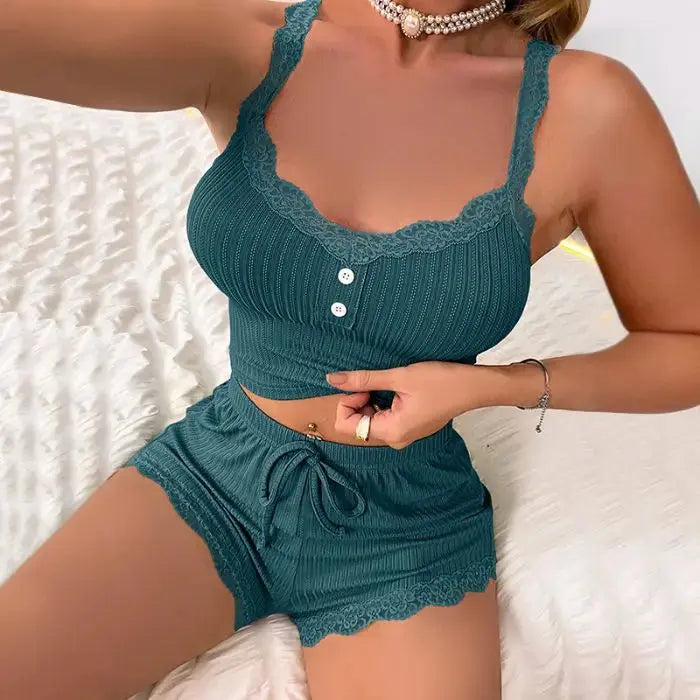 Ensembles de pyjama pour femmes Pyjama Pyjamas Ensemble d'été pour femmes Sexy Vêtements de nuit pour femmes pour dormir filles pour femmes Sous-vêtements de salon de sommeil à Prix Discount - Soldes-ShopOnline