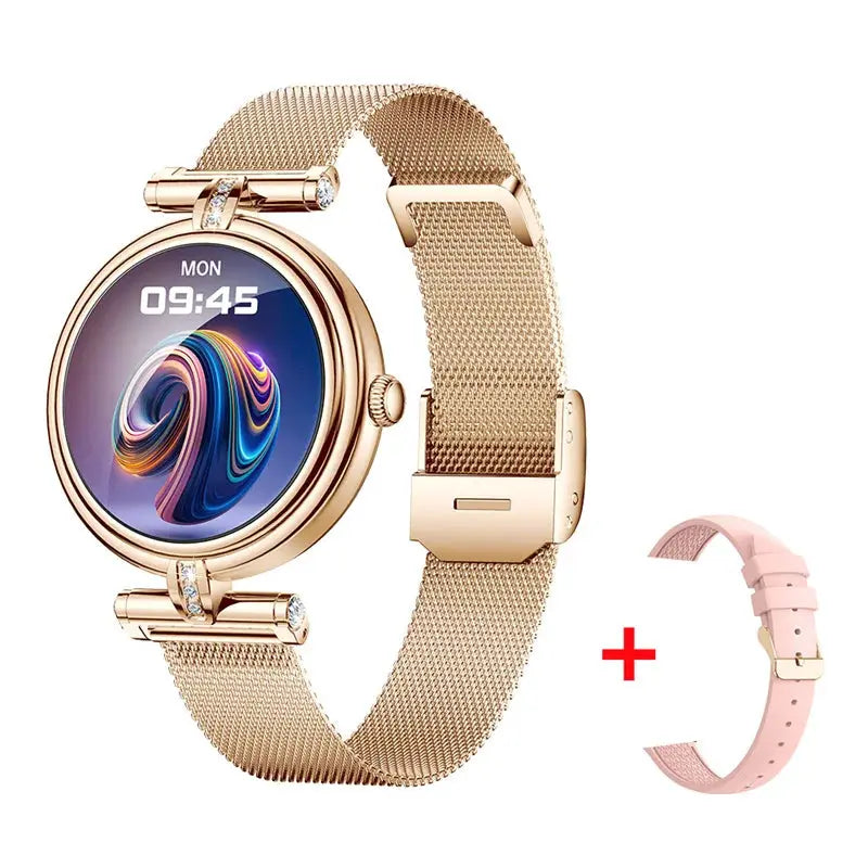 Montre intelligente pour femmes AK62 Femmes Bluetooth appel Custom Dial Steel Wristwatch Smartband Fitness Sports Tracker Smartwatches Pour Filles / Femmes à Prix Discount - Soldes-ShopOnline
