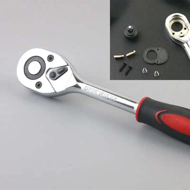 46pcs Kit d'outils de réparation de voiture Jeu de douilles 1/4 pouces Outil de réparation de voiture Clé dynam à cliquet Combo Ensemble de réparation automatique Outil de mécanique accessoire auto kit de secours à Prix Discount - Soldes-ShopOnline