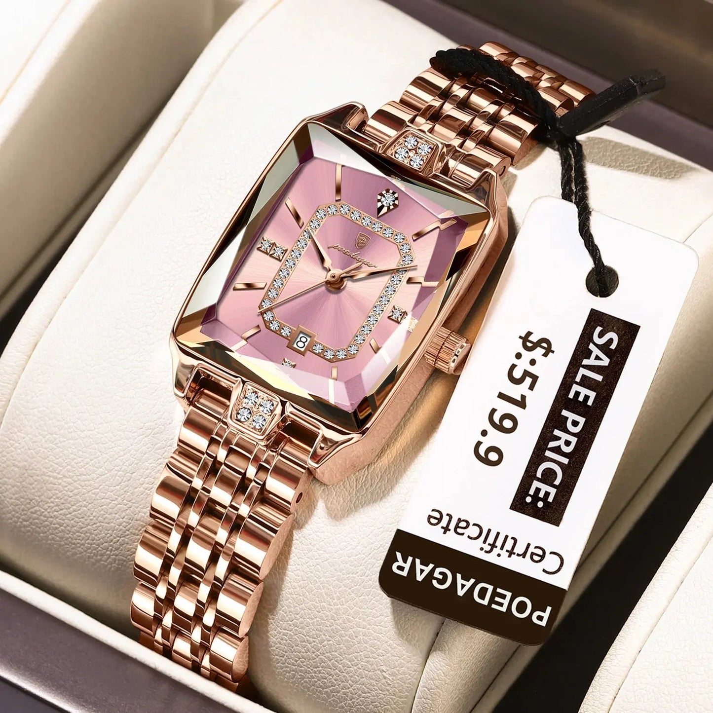 POEDAGAR Montres de Luxe Femme élégantes Classes Chics Filles Or idée de Cadeau à Prix Discount - Soldes-ShopOnline