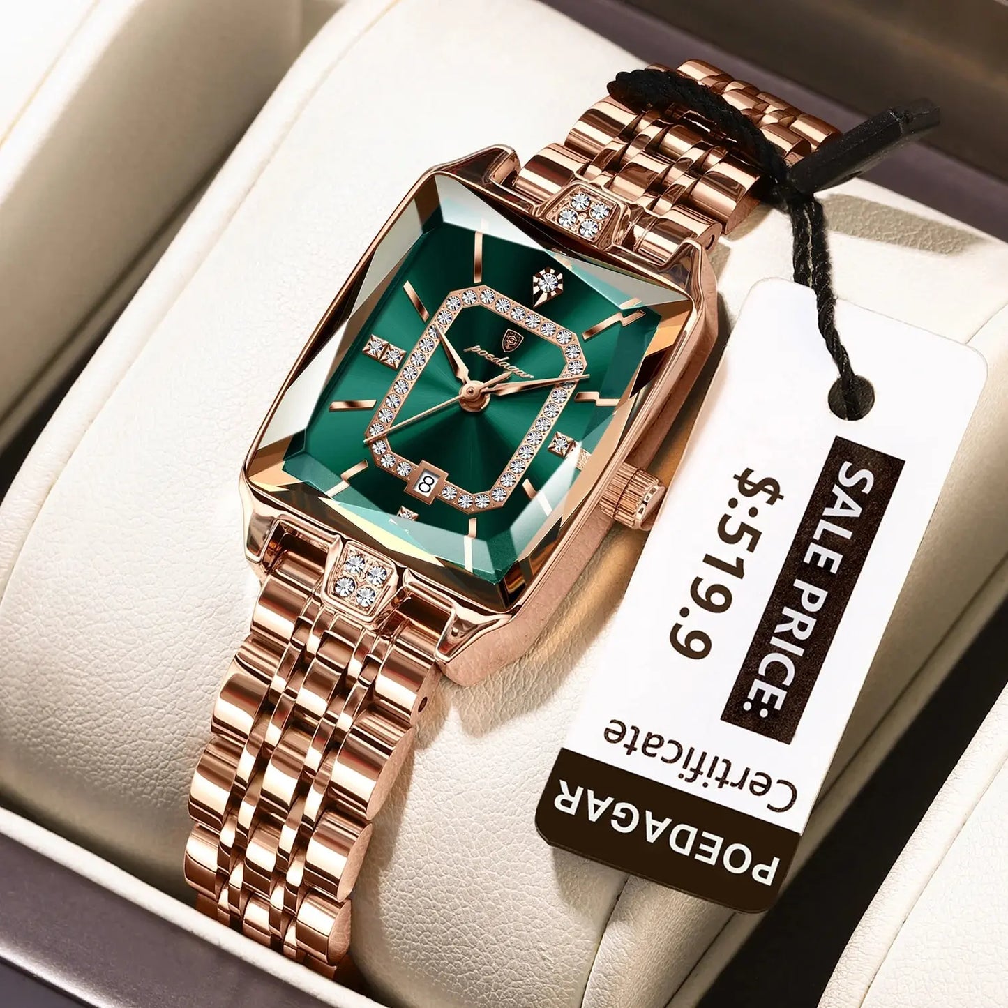 POEDAGAR Montres de Luxe Femme élégantes Classes Chics Filles Or idée de Cadeau à Prix Discount - Soldes-ShopOnline