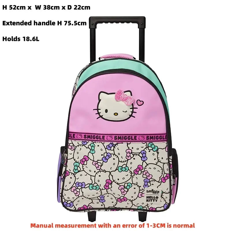 Smiggle Sac à dos Cartable Fille Hello Kitty Cartoon Series Enfants Sac d'école Anime Sac à dos Cadeau étudiant - Soldes-ShopOnline