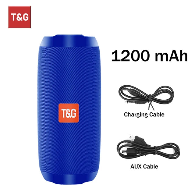 Bluetooth Speaker T&G TG117 Portable TWS Sound Box Waterproof Loudspeaker Outdoor Stereo Surround Speakers Support TF FM Radio Soldes-ShopOnline