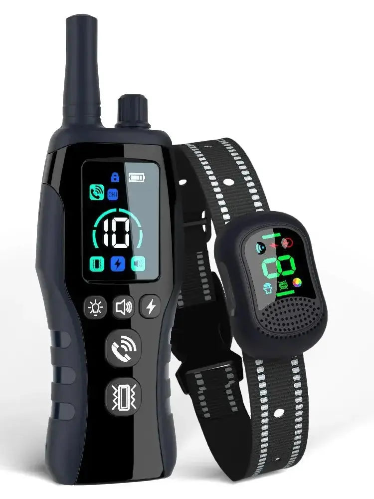 Collier de dressage pour chien avec télécommande Collier de choc pour chien 6500FT universelle pour chiens, étanche IPX7, 4 modes d'entraînement petit moyen grand - Soldes-ShopOnline