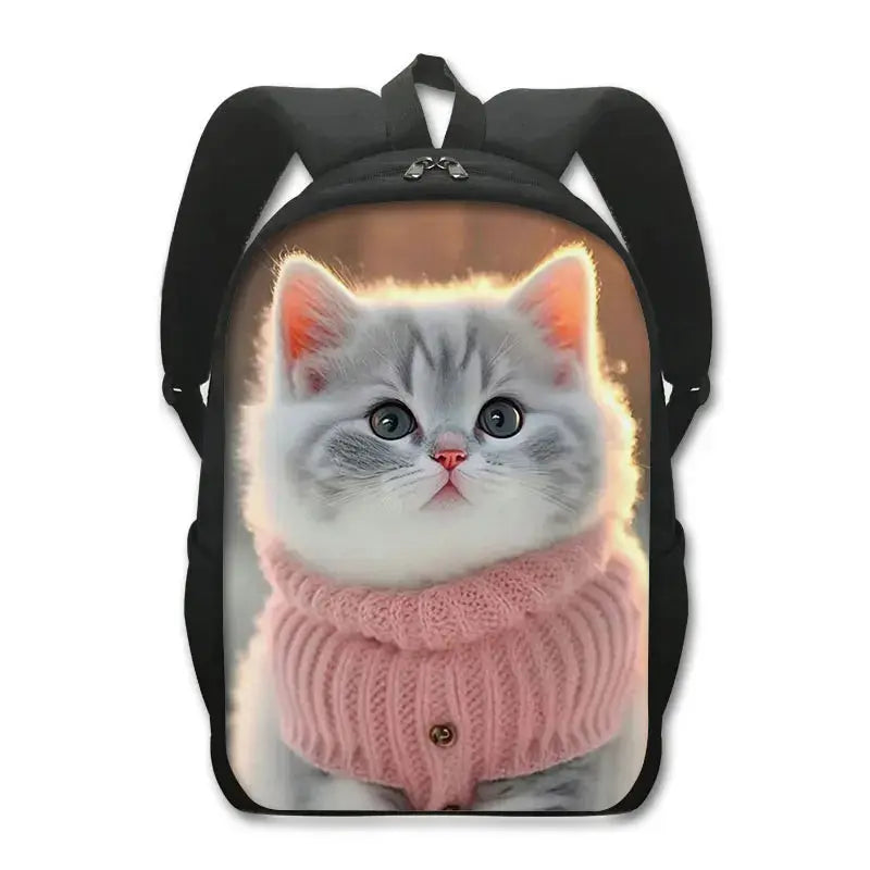 Sac à dos de chat mignon Chat persan/siamois Sacs d'école pour enfants pour adolescents Sacs à dos pour ordinateur portable de chat britannique écossais Sac à dos de livre de chaton - Soldes-ShopOnline