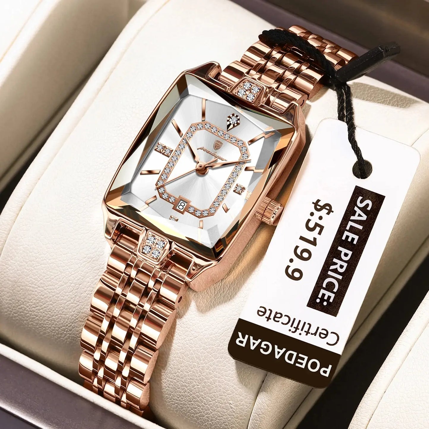 POEDAGAR Montres de Luxe Femme élégantes Classes Chics Filles Or idée de Cadeau à Prix Discount - Soldes-ShopOnline