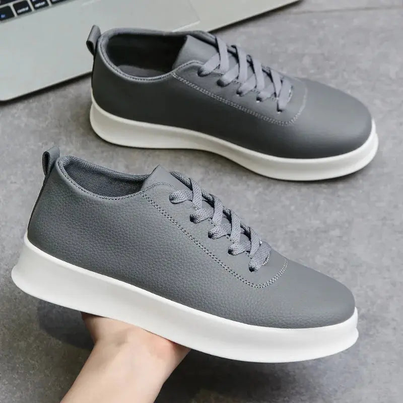Nouvelles chaussures décontractées en cuir pour hommes Fashion Sneaker Classic street pour hommes Chaussures vulcanisées - Soldes-ShopOnline
