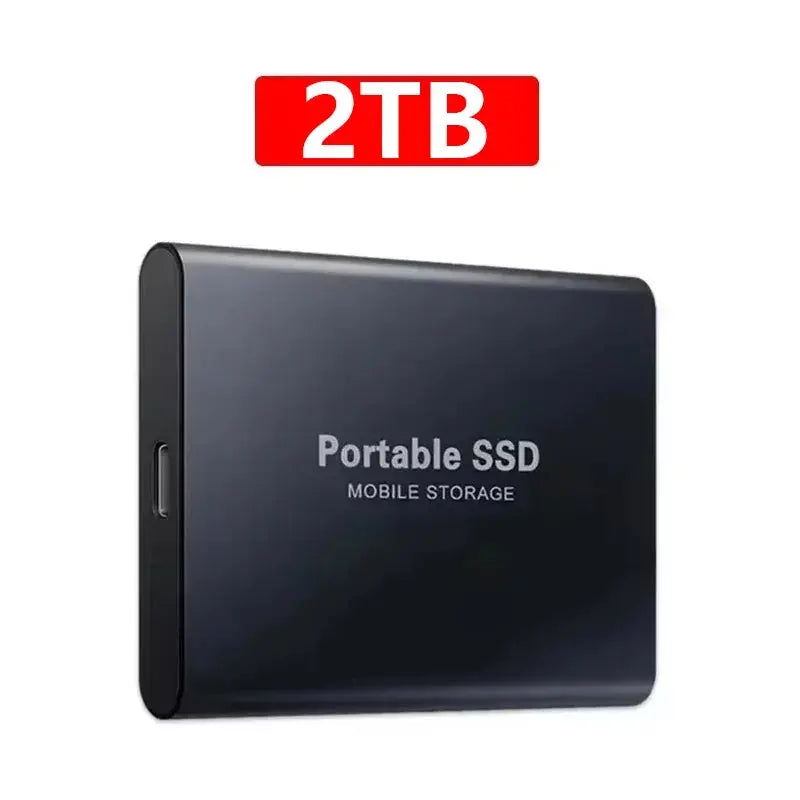 Disque SSD haute vitesse SSD portable de 1 To Disque SSD externe de 2 To Disque dur Storge de masse de 4 To pour ordinateurs portables/téléphones/MAC - Soldes-ShopOnline