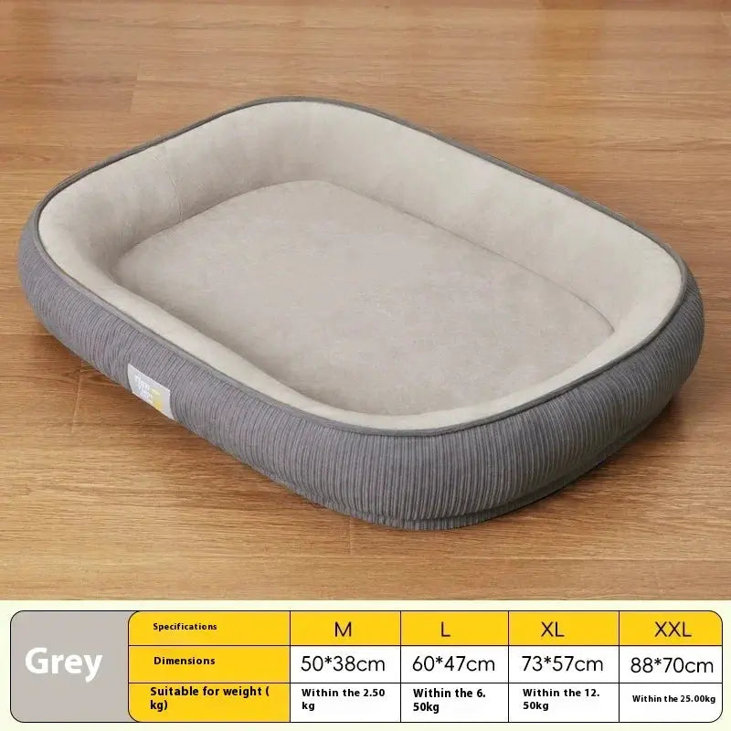 Lit pour Chien lavable détachable toutes saisons pour petits/moyens chiens - Tapis de coussin de canapé thermique pour animaux de compagnie d'hiver avec housse amovible - Soldes-ShopOnline