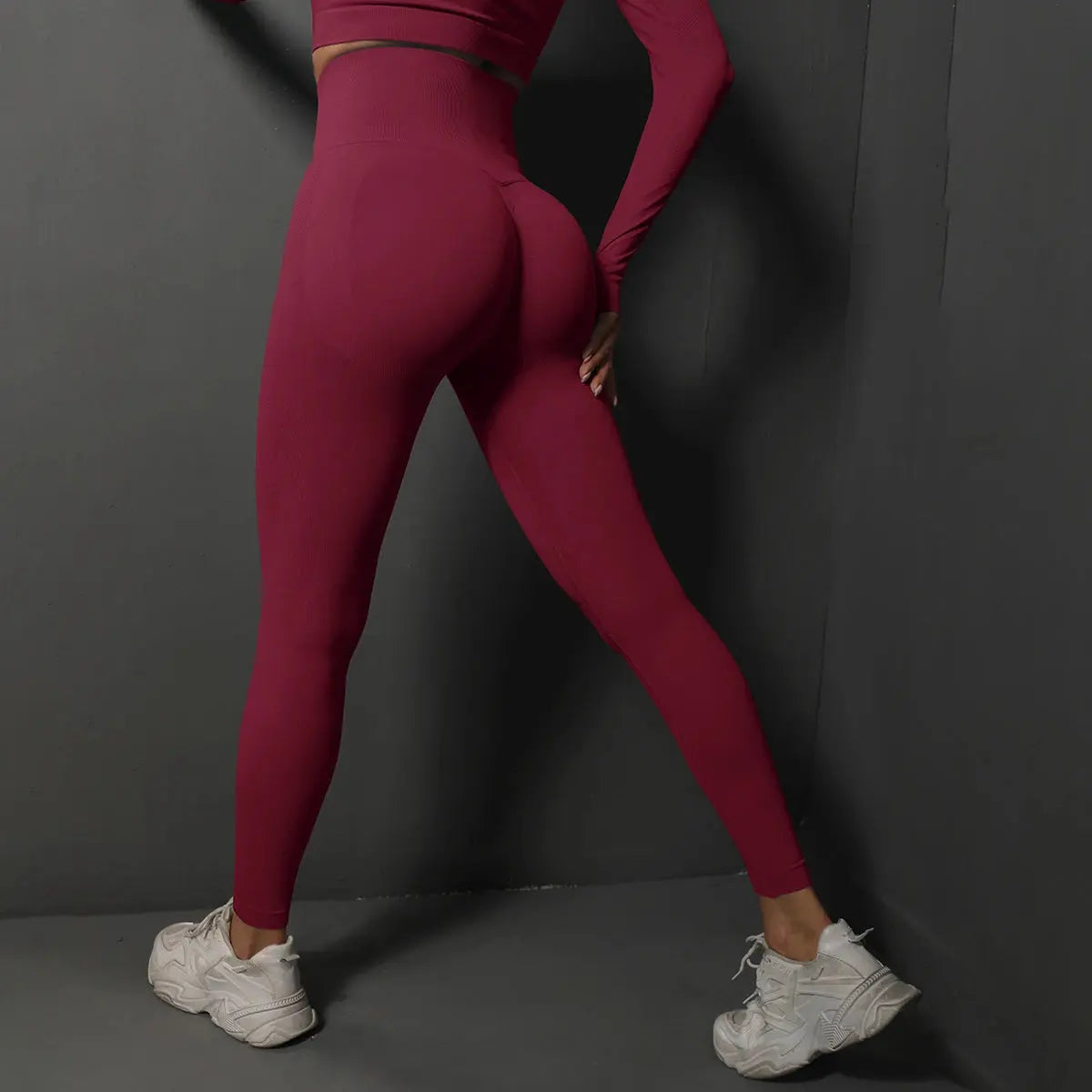 Leggings de gym sans couture Pantalon de yoga push up pour femmes Sexy Taille haute Booty Lifting Leggings Pantalon Femmes Vêtements de sport Vêtements de fitness - Soldes-ShopOnline