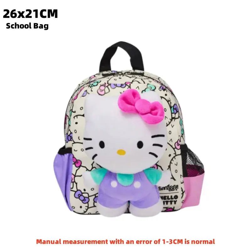 Smiggle Sac à dos Cartable Fille Hello Kitty Cartoon Series Enfants Sac d'école Anime Sac à dos Cadeau étudiant - Soldes-ShopOnline
