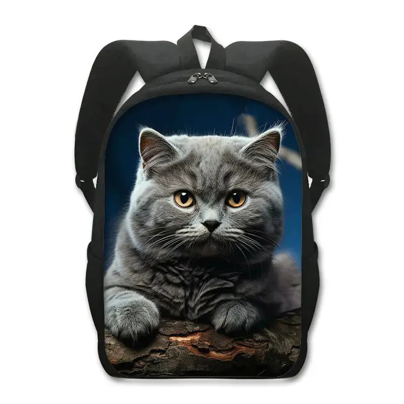 Sac à dos de chat mignon Chat persan/siamois Sacs d'école pour enfants pour adolescents Sacs à dos pour ordinateur portable de chat britannique écossais Sac à dos de livre de chaton - Soldes-ShopOnline