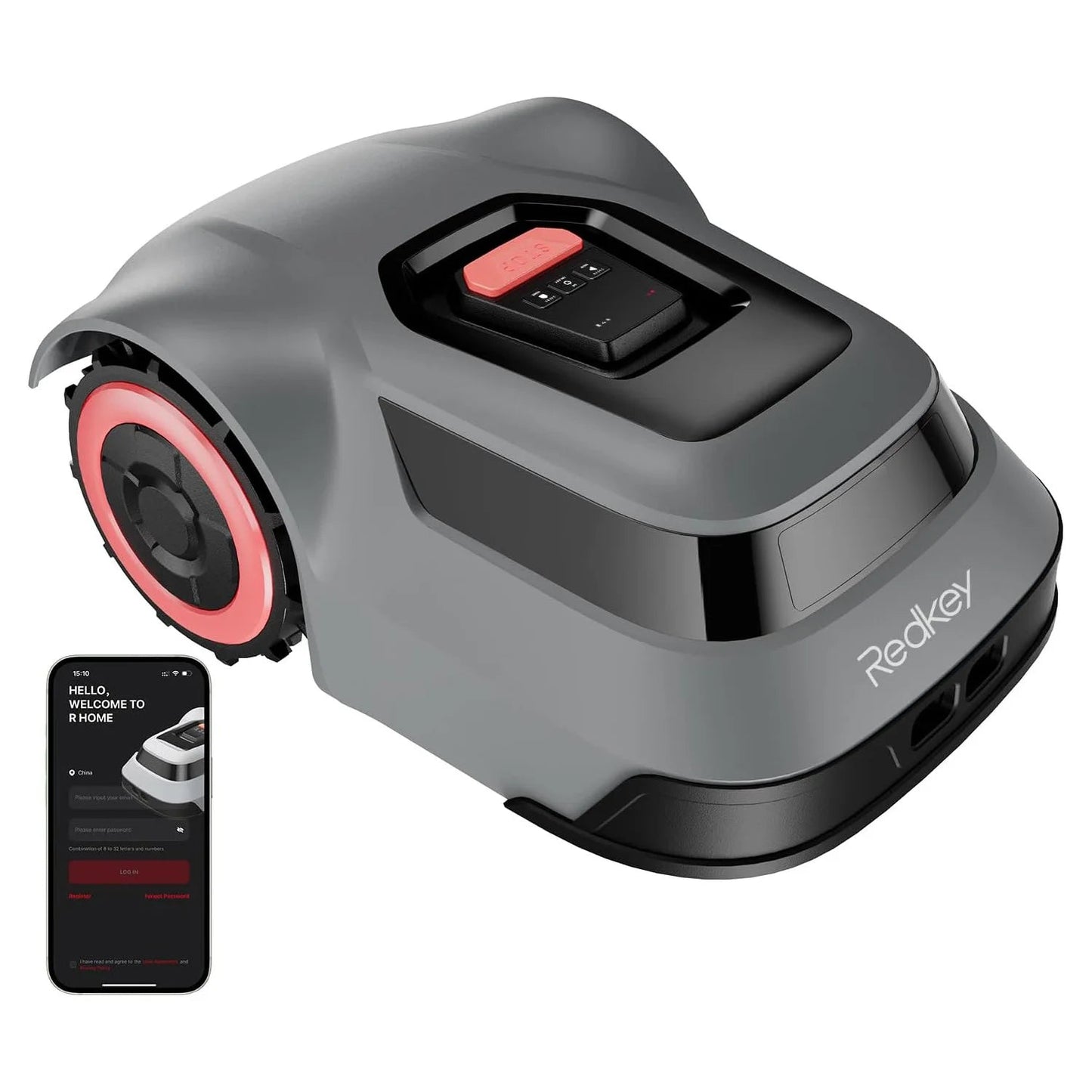 Tondeuse à gazon robotique C-TOF Redkey MGC800 MGC1000 Robot tondeuse à gazon Détection de rupture de câble Escalade 45% Contrôle de l'application Coupe automatique tondeuse à gazon intelligente High-tech Soldes-ShopOnline