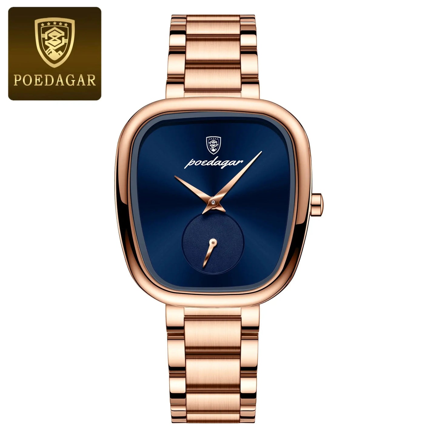 POEDAGAR Montre de luxe pour femme Montre à quartz étanche en acier inoxydable pour dames Montres pour femmes de haute qualité Horloge féminine élégante - Soldes-ShopOnline