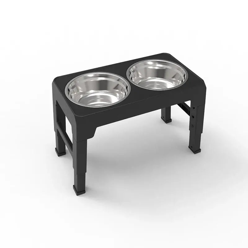 BOOTEELY Gamelles Bols de mangeoire pour chiens surélevés Support surélevé réglable avec doubles bols d'eau pour aliments en acier inoxydable Petits, moyens, grands chiens - Soldes-ShopOnline