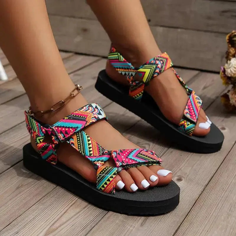 Chaussures plates d'été pour femmes Ensemble de corde de chanvre Sandales de plage en plein air Tout-match Pantoufles décontractées Grande taille Sandales pour femmes - Soldes-ShopOnline
