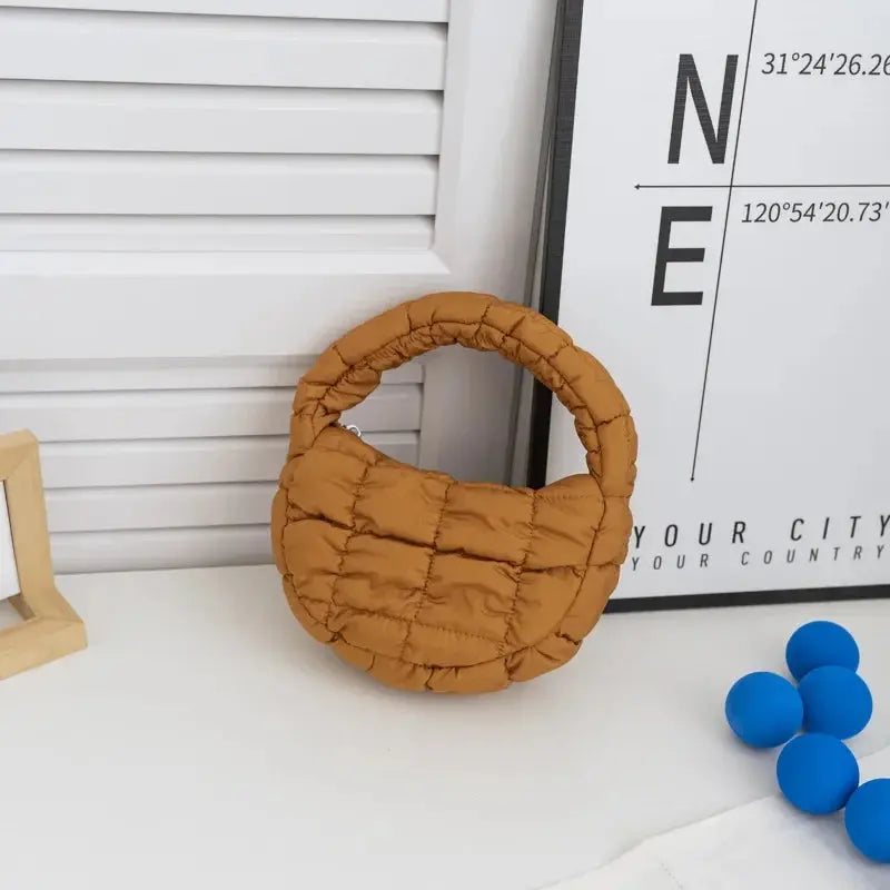 Sacs à bandoulière matelassés à la mode pour femmes Sac à main Mini nuage Sacs plissés Puffer Dumpling Bag Fourre-tout de luxe pour filles - Soldes-ShopOnline