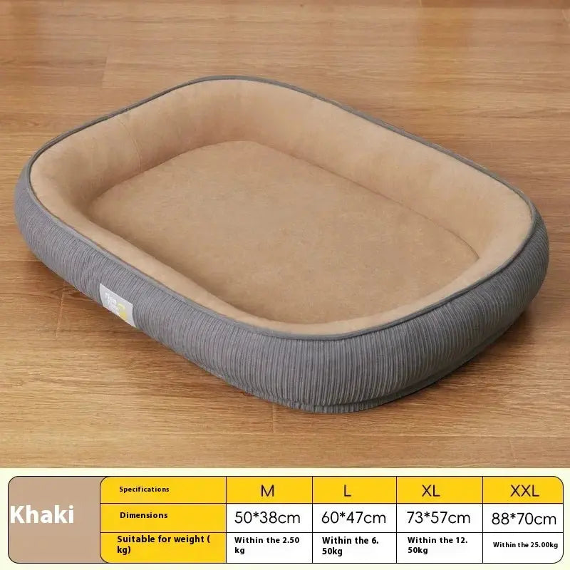 Lit pour Chien lavable détachable toutes saisons pour petits/moyens chiens - Tapis de coussin de canapé thermique pour animaux de compagnie d'hiver avec housse amovible - Soldes-ShopOnline