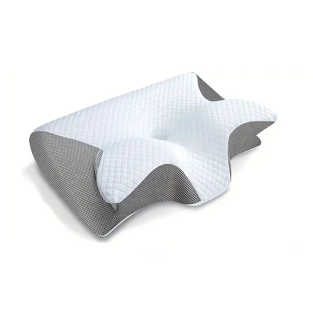 1pc Oreiller cervical en mousse à mémoire de forme, oreiller orthopédique ergonomique 2 en 1 pour les douleurs au cou, oreillers de soutien profilés, oreiller de cou Femmes/Hommes - Soldes-ShopOnline
